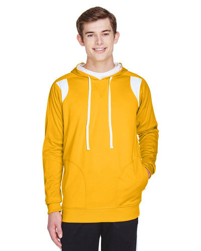 Team 365 Mens Elite Performance Hoodie TT30 | Sp Ath Gold/ Wht - Front