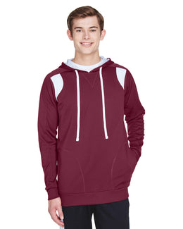 Team 365 Mens Elite Performance Hoodie TT30 | Sp Maroon/ White - Front