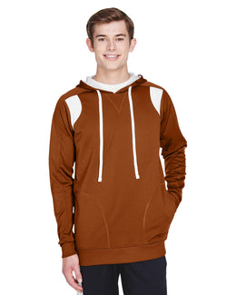 Team 365 Mens Elite Performance Hoodie TT30 | Sp Bnrt Org/ Wht - Front