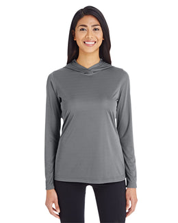 Team 365 Ladies Zone Performance Hoodie TT41W | Sport Graphite - Front