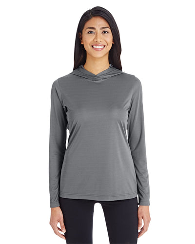 Team 365 Ladies Zone Performance Hoodie TT41W | Sport Graphite - Front