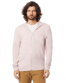 Alternative Unisex Eco-Jersey Zip Hoodie AA1970 | Eco Rose Quartz - Front