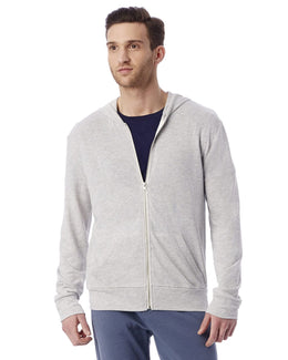 Alternative Unisex Eco-Jersey Zip Hoodie AA1970 | Eco Light Grey - Front