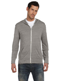 Alternative Unisex Eco-Jersey Zip Hoodie AA1970 | Eco Grey - Front