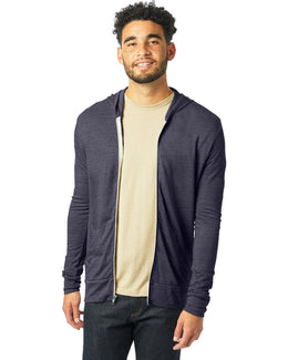 Alternative Unisex Eco-Jersey Zip Hoodie AA1970 | Eco True Navy - Front