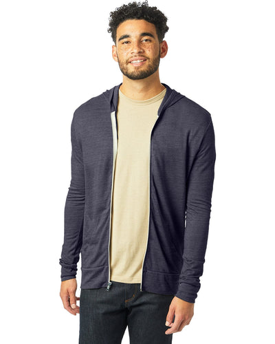 Alternative Unisex Eco-Jersey Zip Hoodie AA1970 | Eco True Navy - Front