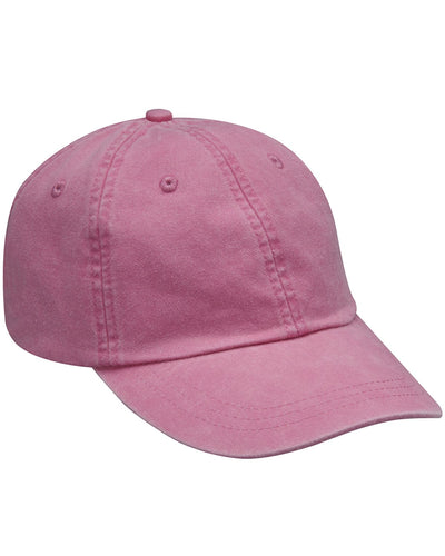 Adams Low-Profile Washed Pigment-Dyed Cap AD969 | Hot Pink - Front