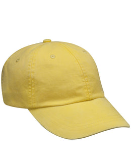 Adams Low-Profile Washed Pigment-Dyed Cap AD969 | Lemon - Front