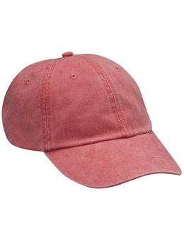 Adams Low-Profile Washed Pigment-Dyed Cap AD969 | Poppy - Front