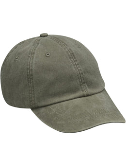 Adams Low-Profile Washed Pigment-Dyed Cap AD969 | Olive - Front