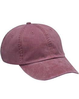 Adams Low-Profile Washed Pigment-Dyed Cap AD969 | Burgundy - Front