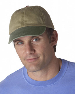 Adams Low-Profile Washed Pigment-Dyed Cap AD969 | Khaki/ Cactus - Front