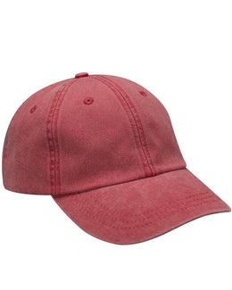 Adams Low-Profile Washed Pigment-Dyed Cap AD969 | Red - Front