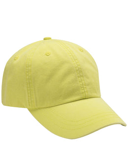 Adams Low-Profile Washed Pigment-Dyed Cap AD969 | Neon Yellow - Front