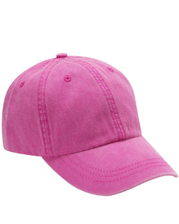 Adams Low-Profile Washed Pigment-Dyed Cap AD969 | Neon Pink - Front