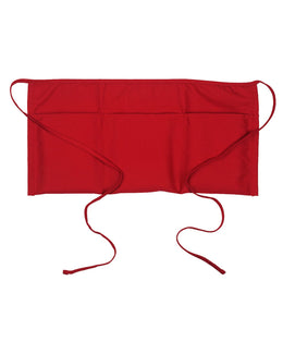 Big Accessories Three-Pocket Waist Apron APR50 | Red - Front