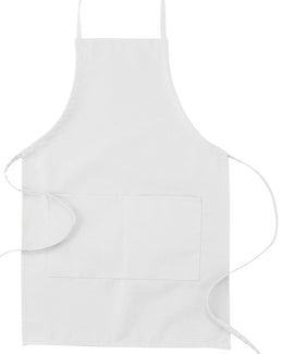 Big Accessories Two-Pocket Apron APR53 | White - Front