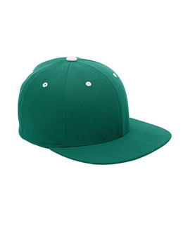 Team 365 Flexfit Adult Pro-Formance Contrast Eyelets Cap ATB101 | Sp Forest/ White - Front