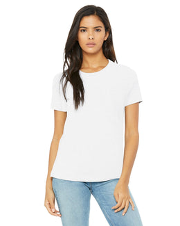 Bella+Canvas Ladies Relaxed Short Sleeve Jersey T-Shirt B6400 | White - Front