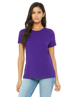 Bella+Canvas Ladies Relaxed Short Sleeve Jersey T-Shirt B6400 | Team Purple - Front