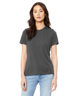 Bella+Canvas Ladies Relaxed Short Sleeve Jersey T-Shirt B6400 | Asphalt - Front