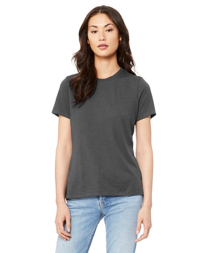 Bella+Canvas Ladies Relaxed Short Sleeve Jersey T-Shirt B6400 | Asphalt - Front
