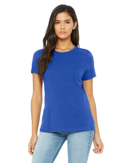 Bella+Canvas Ladies Relaxed Short Sleeve Jersey T-Shirt B6400 | True Royal - Front