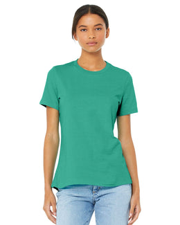 Bella+Canvas Ladies Relaxed Short Sleeve Jersey T-Shirt B6400 | Teal - Front