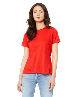Bella+Canvas Ladies Relaxed Short Sleeve Jersey T-Shirt B6400 | Poppy - Front