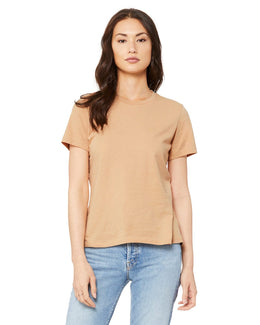 Bella+Canvas Ladies Relaxed Short Sleeve Jersey T-Shirt B6400 | Sand Dune - Front
