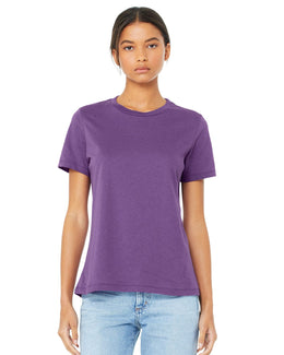 Bella+Canvas Ladies Relaxed Short Sleeve Jersey T-Shirt B6400 | Royal Purple - Front