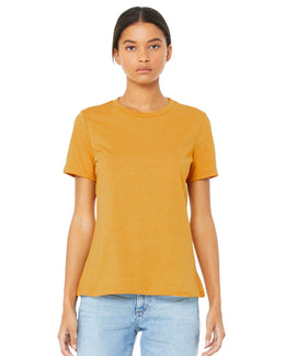 Bella+Canvas Ladies Relaxed Short Sleeve Jersey T-Shirt B6400 | Mustard - Front