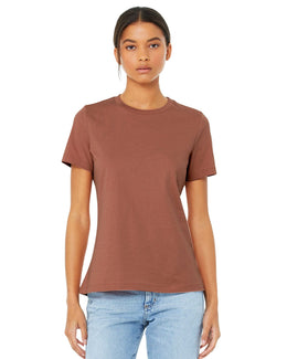 Bella+Canvas Ladies Relaxed Short Sleeve Jersey T-Shirt B6400 | Terracotta - Front