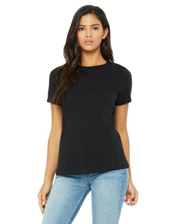 Bella+Canvas Ladies Relaxed Short Sleeve Jersey T-Shirt B6400 | Vintage Black - Front