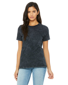 Bella+Canvas Ladies Relaxed Short Sleeve Jersey T-Shirt B6400 | Blk Mineral Wash - Front