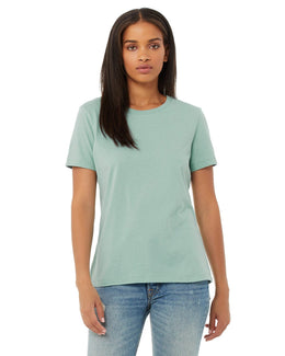 Bella+Canvas Ladies Relaxed Short Sleeve Jersey T-Shirt B6400 | Dusty Blue - Front