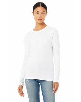 Bella+Canvas Ladies Missy Long Sleeve Jersey T-Shirt B6450 | White - Front