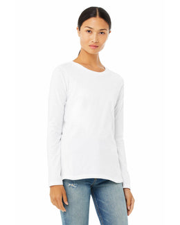 Bella+Canvas Ladies Long Sleeve T-Shirt B6500 | White - Front