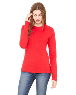 Bella+Canvas Ladies Long Sleeve T-Shirt B6500 | Red - Front