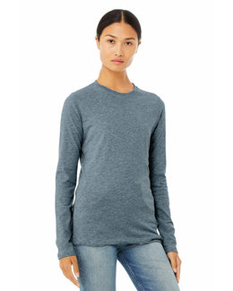 Bella+Canvas Ladies Long Sleeve T-Shirt B6500 | Heather Slate - Front