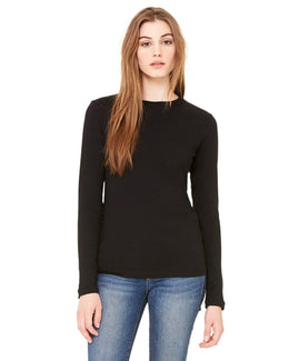 Bella+Canvas Ladies Long Sleeve T-Shirt B6500 | Black - Front