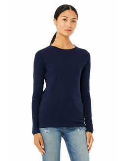 Bella+Canvas Ladies Long Sleeve T-Shirt B6500 | Navy - Front