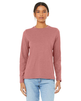 Bella+Canvas Ladies Long Sleeve T-Shirt B6500 | Heather Mauve - Front