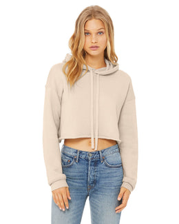 Bella+Canvas Ladies Cropped Fleece Hoodie B7502 | Heather Dust - Front
