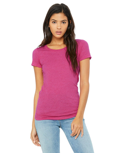 Bella+Canvas Ladies Triblend T-Shirt B8413 | Berry Triblend - Front
