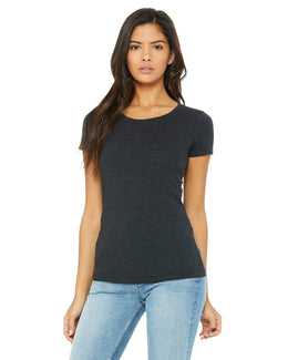 Bella+Canvas Ladies Triblend T-Shirt B8413 | Char-black Trib - Front