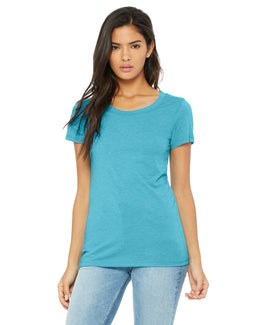 Bella+Canvas Ladies Triblend T-Shirt B8413 | Aqua Triblend - Front