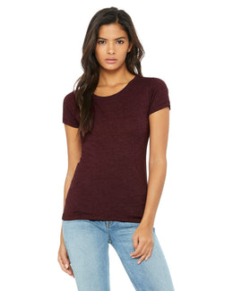 Bella+Canvas Ladies Triblend T-Shirt B8413 | Maroon Triblend - Front