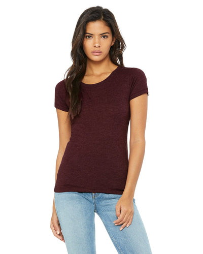 Bella+Canvas Ladies Triblend T-Shirt B8413 | Maroon Triblend - Front