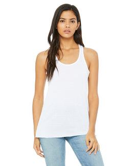 Bella+Canvas Ladies Flowy Racerback Tank B8800 | White - Front